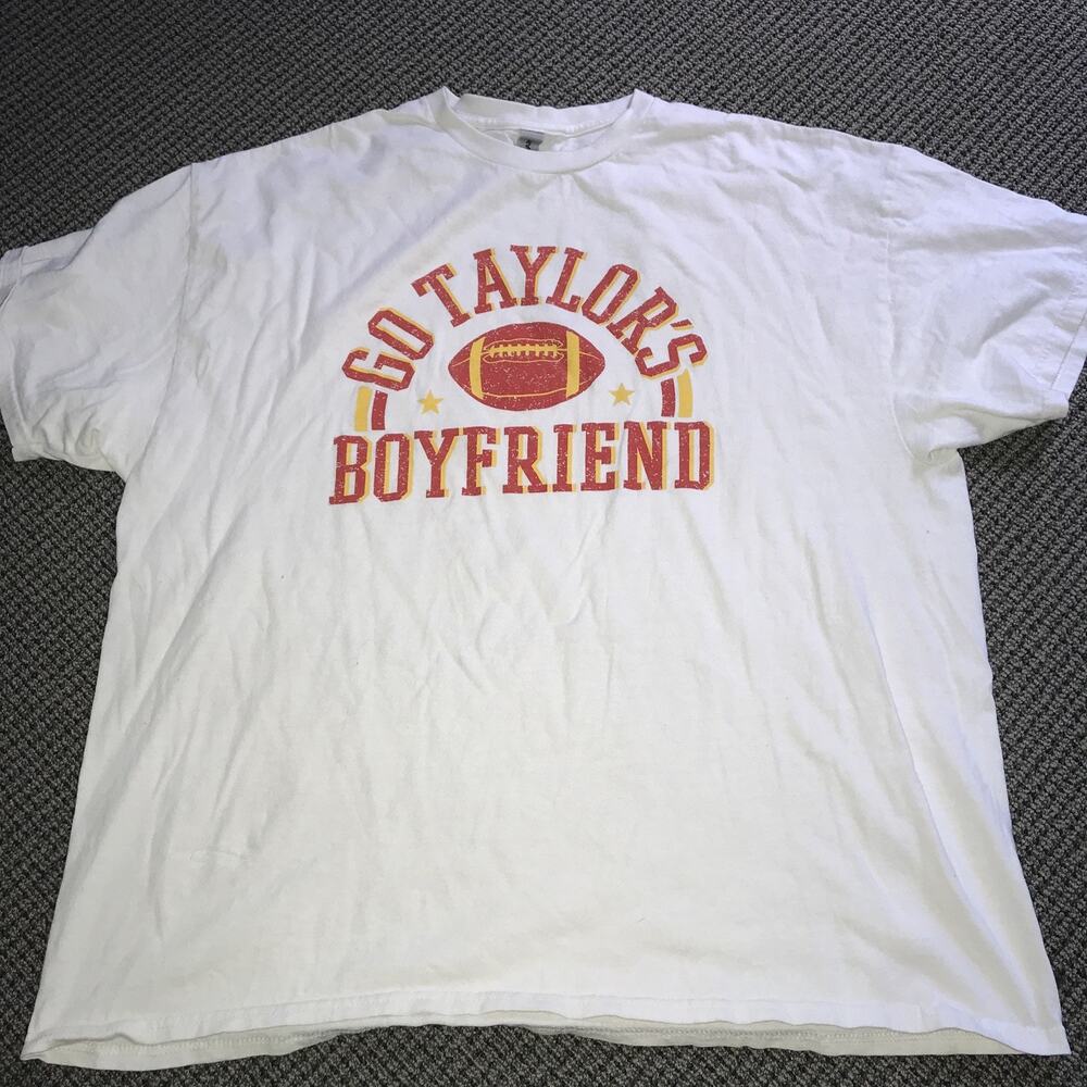 Taylor Boyfriend Tee Gildan 2XL White “Go Taylor’s Boyfriend” #Swift #Kelce